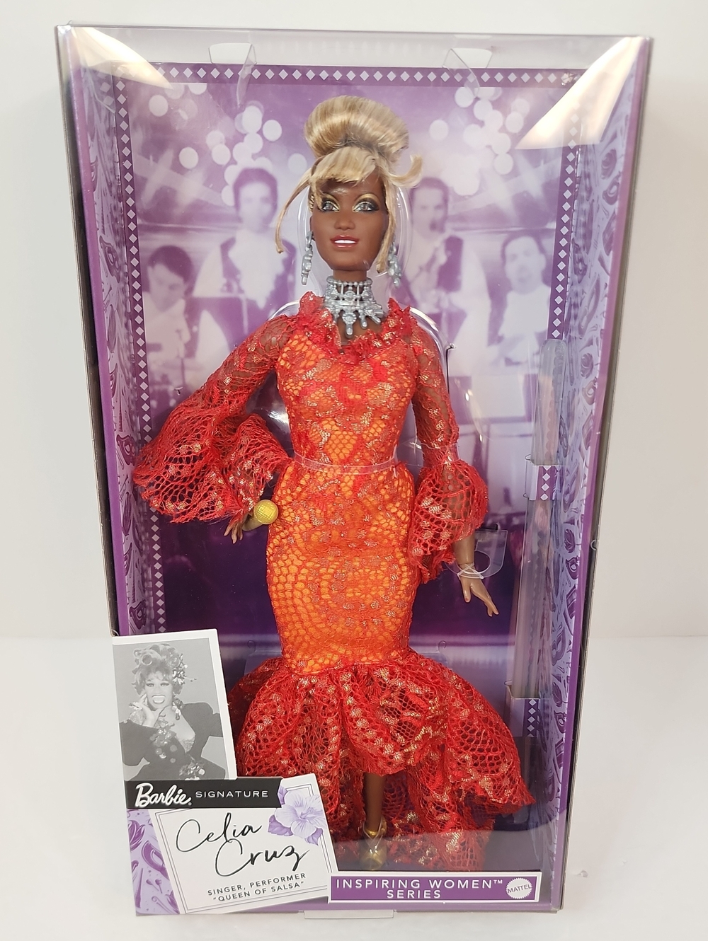 Celia Cruz Inspiring Women Barbie Signature Doll Queen of Salsa Mattel 2024 NRFB